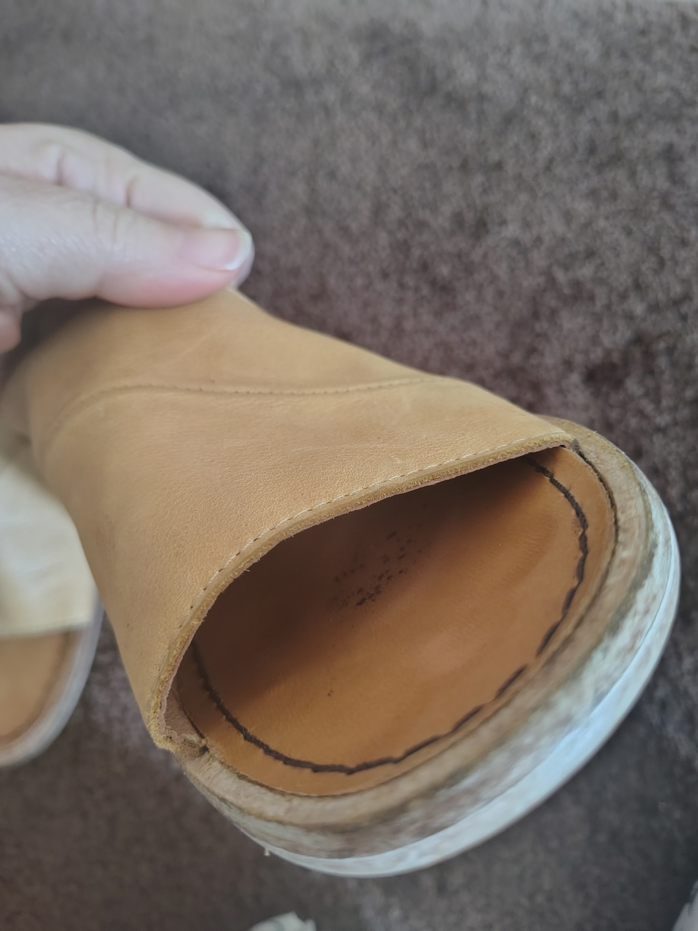 Free People Mont Blanc Assymetrical Sandals, Beige Soft Leather, Sz 38 - Picture 10 of 12